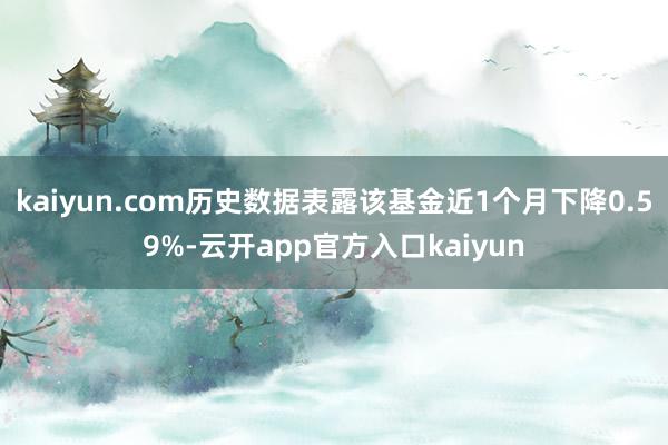 kaiyun.com历史数据表露该基金近1个月下降0.59%-云开app官方入口kaiyun